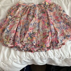 Rococo Sand Multicolor Floral Mini Skirt